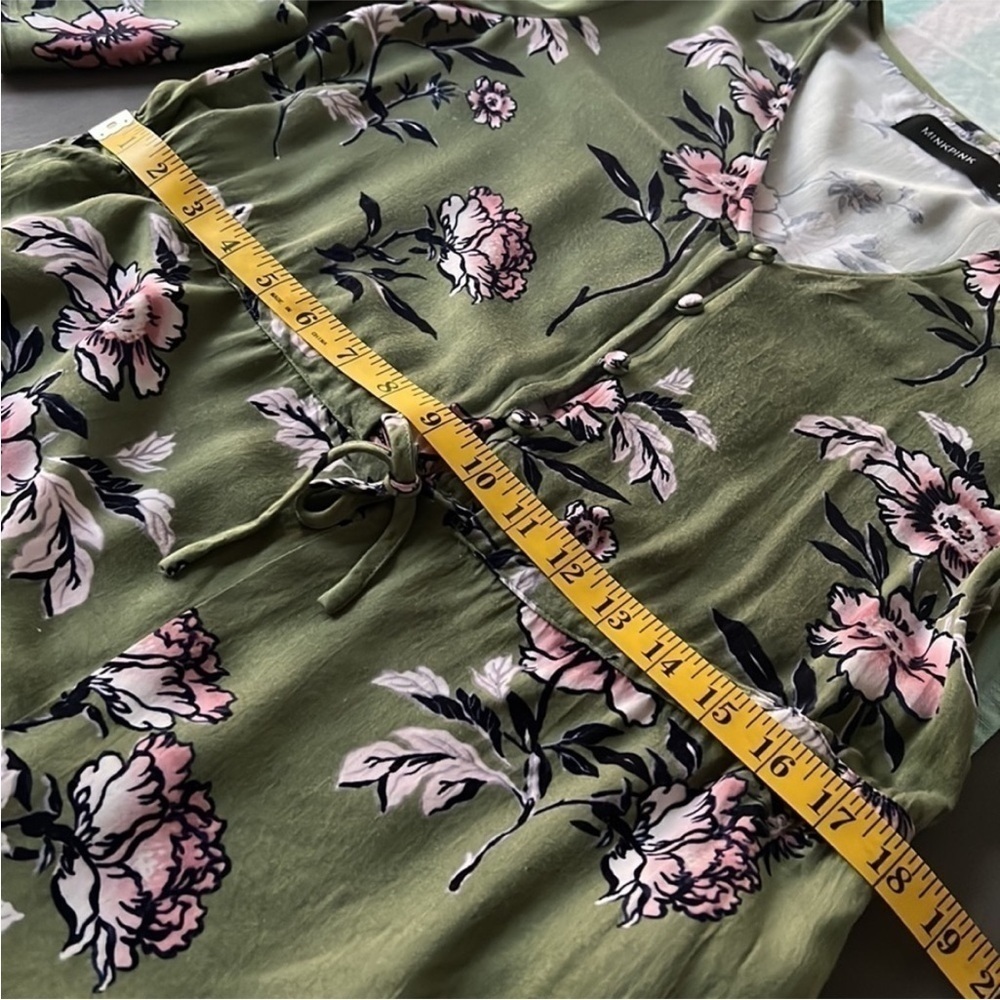 MINKPINK Floral Print V-Neck Long Sleeve Romper - Picture 14 of 14